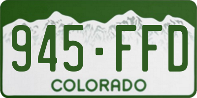 CO license plate 945FFD