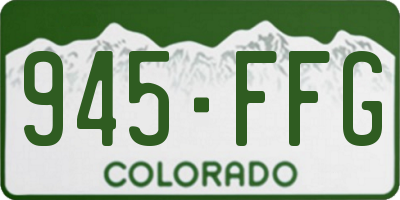CO license plate 945FFG