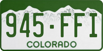 CO license plate 945FFI