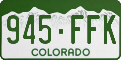 CO license plate 945FFK