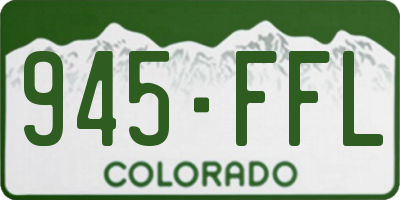 CO license plate 945FFL