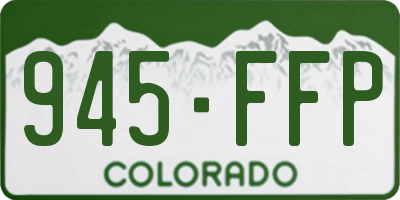CO license plate 945FFP