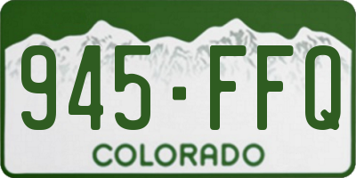 CO license plate 945FFQ
