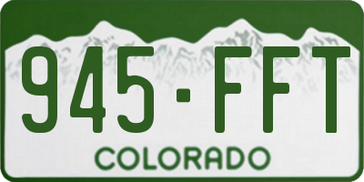 CO license plate 945FFT