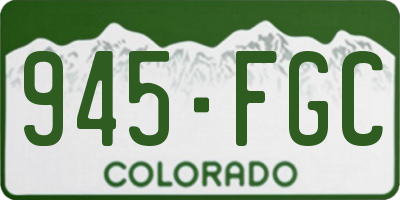 CO license plate 945FGC