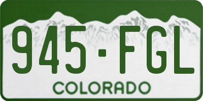 CO license plate 945FGL