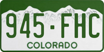 CO license plate 945FHC