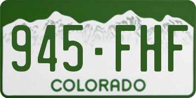 CO license plate 945FHF