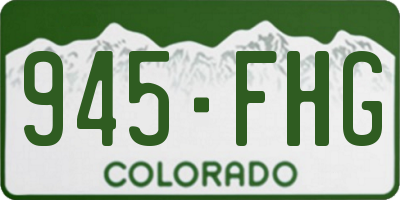 CO license plate 945FHG