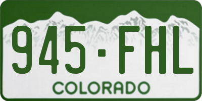 CO license plate 945FHL