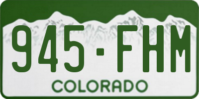 CO license plate 945FHM