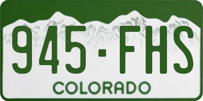 CO license plate 945FHS