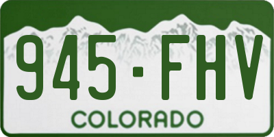 CO license plate 945FHV
