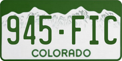 CO license plate 945FIC