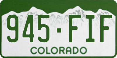 CO license plate 945FIF