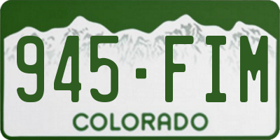 CO license plate 945FIM