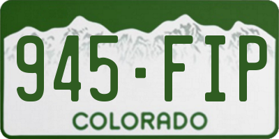 CO license plate 945FIP