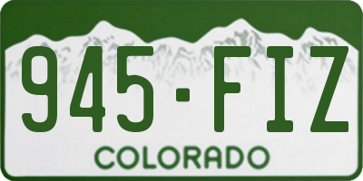 CO license plate 945FIZ