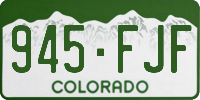 CO license plate 945FJF