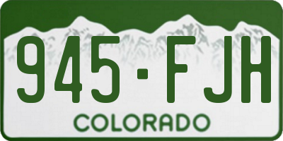 CO license plate 945FJH