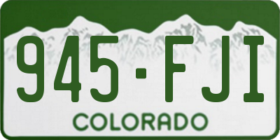 CO license plate 945FJI