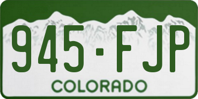 CO license plate 945FJP