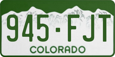 CO license plate 945FJT