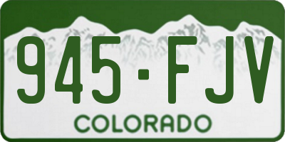 CO license plate 945FJV
