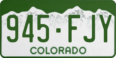 CO license plate 945FJY