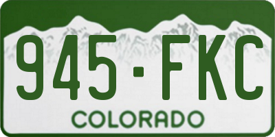 CO license plate 945FKC