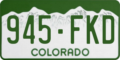 CO license plate 945FKD