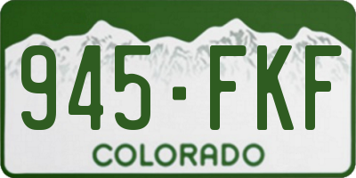 CO license plate 945FKF