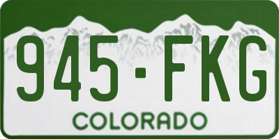 CO license plate 945FKG