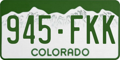 CO license plate 945FKK