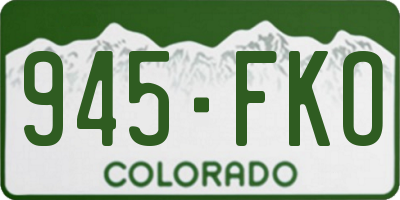 CO license plate 945FKO