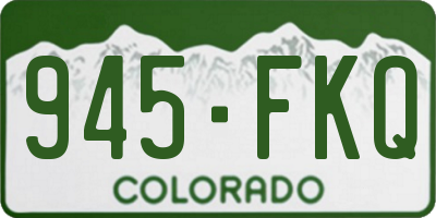 CO license plate 945FKQ