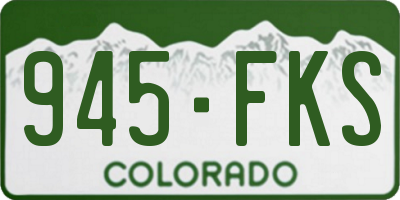 CO license plate 945FKS