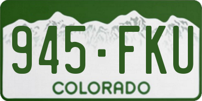 CO license plate 945FKU