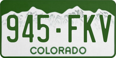 CO license plate 945FKV