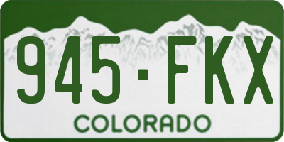 CO license plate 945FKX