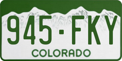 CO license plate 945FKY