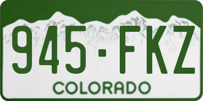 CO license plate 945FKZ