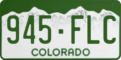 CO license plate 945FLC
