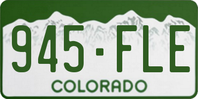 CO license plate 945FLE
