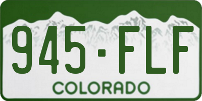 CO license plate 945FLF