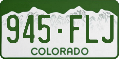 CO license plate 945FLJ
