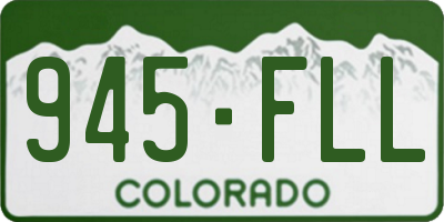 CO license plate 945FLL