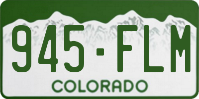 CO license plate 945FLM