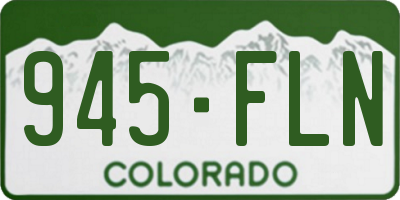 CO license plate 945FLN