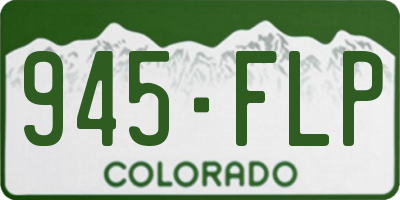 CO license plate 945FLP